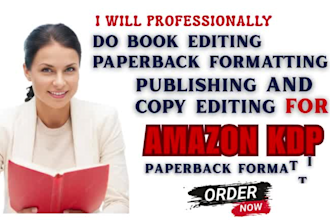 do book editing paperback formatting publishing and copy editing for amazon kdp