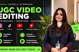do professional ugc video editing for instagram, youtube shorts, and tiktok