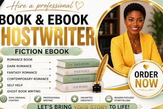 be your romance ghostwriter for novels, novellas and erotica romance ghostwriter