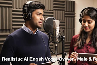 record male and female ai voice over in elevenlabs