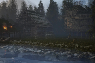 realistic 3d medieval game environment, 3d fantasy game map, level design ue5