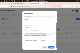 build professional forex broker website crypto trading platform with admin panel