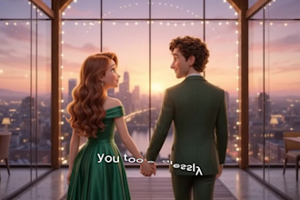 create 3d animation proposal video romantic love story wedding pixar cartoon
