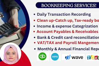 bookkeeping, bank reconciliation quickbooks, cleanup catchup