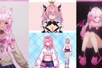 rig live2d vtuber, live2d rigging and vtuber model, vtuber studio, prprlive