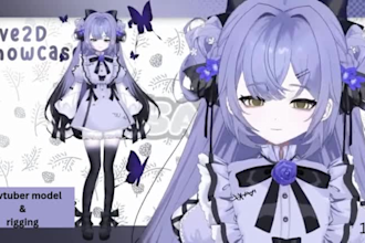 create live2d vtuber model with live2d rigging, vtuber avatar for vtube studio