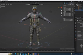 create custom low poly 3d characters for games and animation