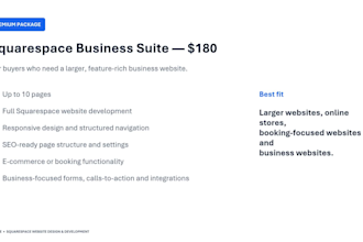 build squarespace website design redesign squarespace website development