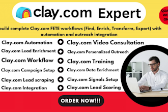 setup clay com lead generation and email marketing automation on clay com