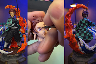 3d print and paint anime figure miniature warhammer resin statue cosplay helmet