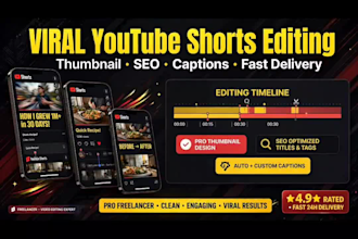 create viral youtube shorts with seo and attractive thumbnail design