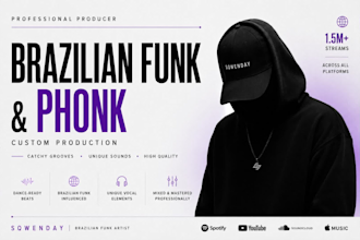 produce a custom brazilian funk or phonk track