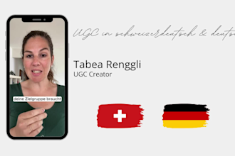 produce natural ugc videos in swiss german and german