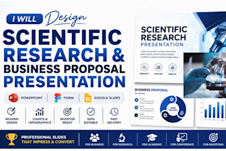 design improve business proposal figma slides scientific research presentation