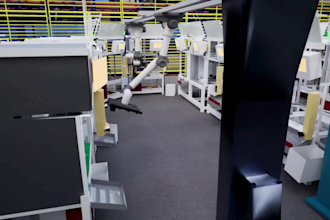 create 3d industrial animation forklift warehouse machinery animation video