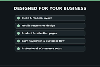 create a modern shopify store for any niche or business