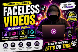 create faceless viral shorts reels tiktok edits