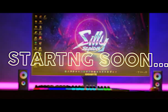 make a custom 3d stream pack intro for twitch, youtube, kick