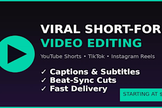 edit viral short form videos and youtube shorts clips
