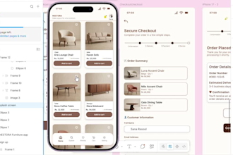 design modern UI UX for e commerce mobile app in figma