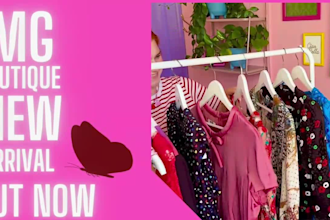design trendy fashion flyer and boutique poster in 24h