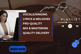 be your high quality session female vocalist singer or pro songwriter