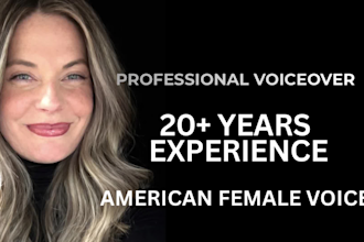 record broadcast quality american female voice over