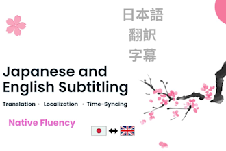 create and translate japanese and english subtitles