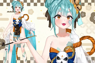 create high quality 3d vtuber model, 2d vtuber avatars, live2d character rigging