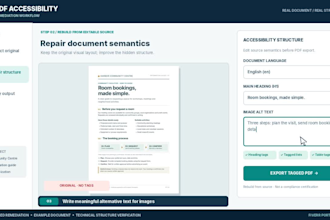 fix PDF accessibility, tags and reading order