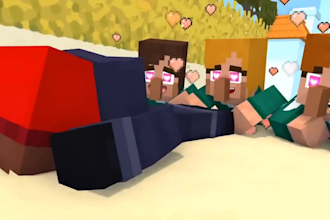 create any 3d minecraft animation intro, short trailer, music video and story
