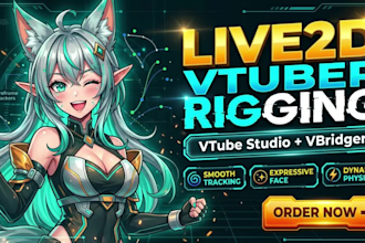 rig live2d vtuber model for vtube studio with vbridger and smooth face tracking