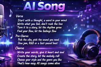 create a professional custom ai song with lyrics