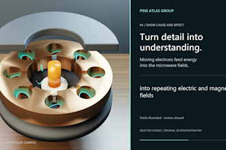 create a clear 3d animation explaining your technical product