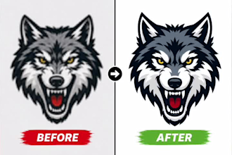 manually vector trace and redraw logo in ai eps svg