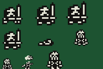 create 1 bit pixel art, game asset, card for playdate games and retro indie game