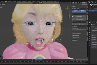 turn glb character to usable vrm, static glb model, mesh, blueprints, 3d rigging