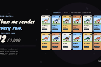 create bulk personalized videos from your spreadsheet with remotion