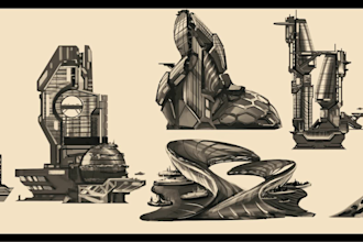 create stylized background art for games
