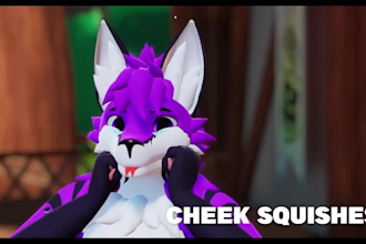 custom 3d furry vrchat avatar anthro character fursona nsfw vtuber vrm rigging