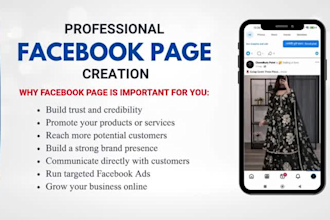 create facebook page and complete setup