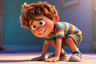 create ai 3d cartoon video for kid youtube channel stories nursery ai pixar