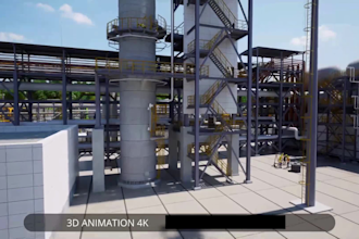 create industrial animation for oil refinery, petrochemical and chemical process