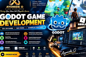 develop or optimize your godot game and fix bugs