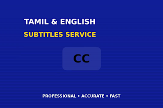 add tamil and english subtitles with srt file, accurate sync