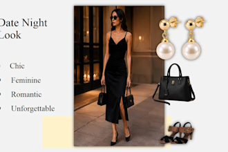create a modern fashion lookbook powerpoint template