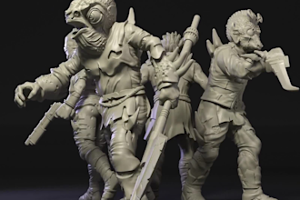 create 3d miniatures and print ready stl models for 3d printing