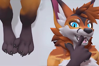 do furry vtuber model and fursona vtuber model rigging for live2d streaming