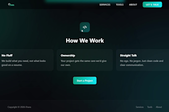 build a modern responsive landing page using react
