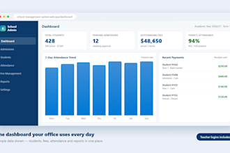 build school management system in google sheets for small schools